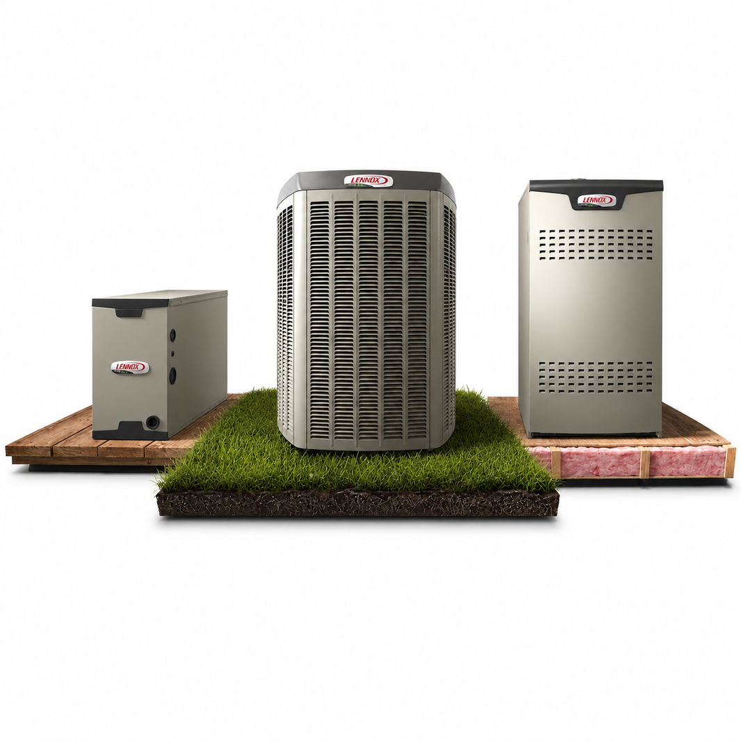 Lennox Elite EL22KCV - 5 Ton - 20.5 SEER2 AC with SL280 - Two-Stage/Variable - 80% AFUE Furnace - Horizontal Coil - Gas System - with install