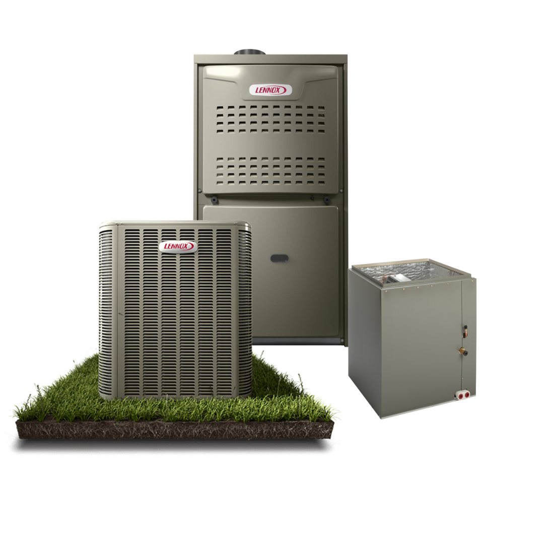 Lennox - 14.3 SEER2 - 1.5-Ton - Single-Stage Gas System with 80% Furnace - Upflow - with install - Fort Worth TX Regional Availability